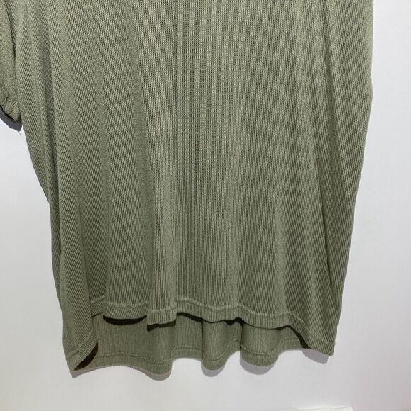 Vici Women's Olive Green Tundra Lace Tie-Up Closure Stretchy Knitted Top Large - Picture 9 of 9